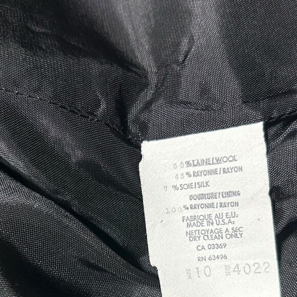 Vintage Wool Silk Blend Blazer Brown Houndstooth Patterned Michelle Stuart Suit - Picture 5 of 7